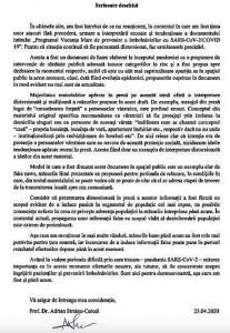 scrisoare deschisa streinu cercel