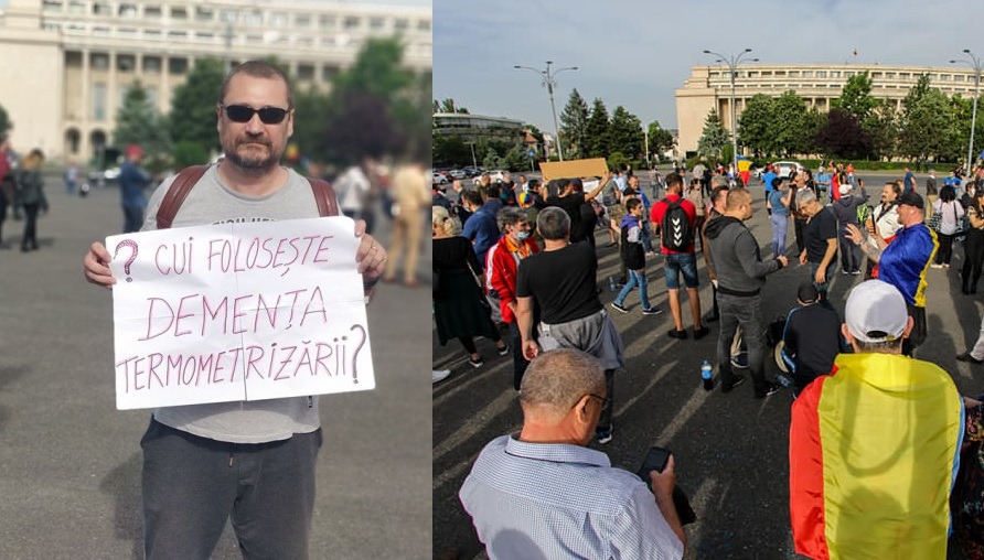 Protest anti-măsuri COVID în fața Guvernului. ”Imunizare naturală, nu carantină socială”
