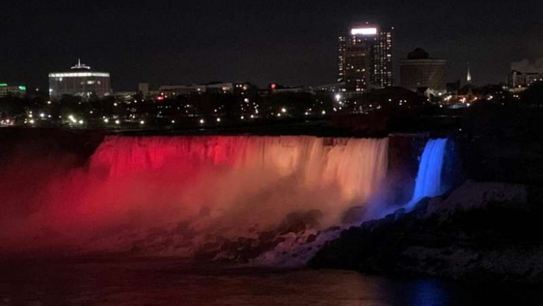 Cascada Niagara în tricolor. Cascada va fi iluminată de Ziua Națională