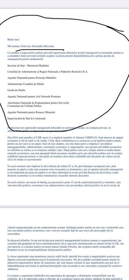 Octavian Alexandru Berceanu se autopropune pentru o funcție importantă