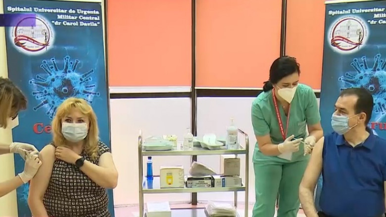 Anca Dragu şi Ludovic Orban s-au vaccinat anti-Covid