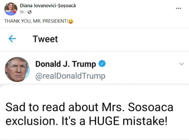 sosoaca trump fake tweet