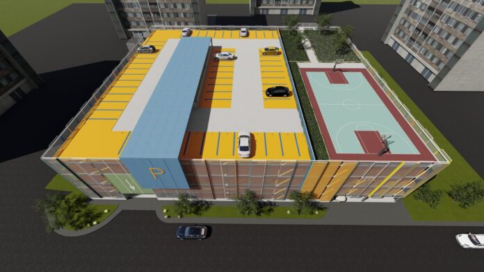 trei parcări supraterane