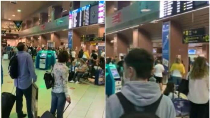Aglomerație pe Aeroportul Otopeni, vineri dimineața. Au fost mii de oameni