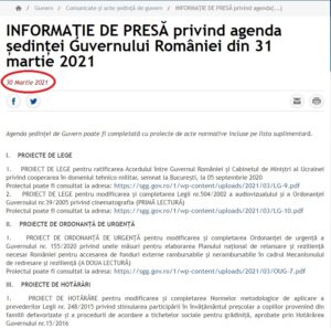 ordine de zi 30 martie