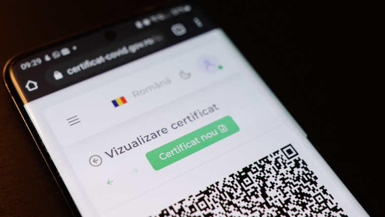 Un certificat nou verde se generează după doza a treia de booster