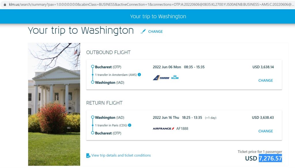 cost bilet avion