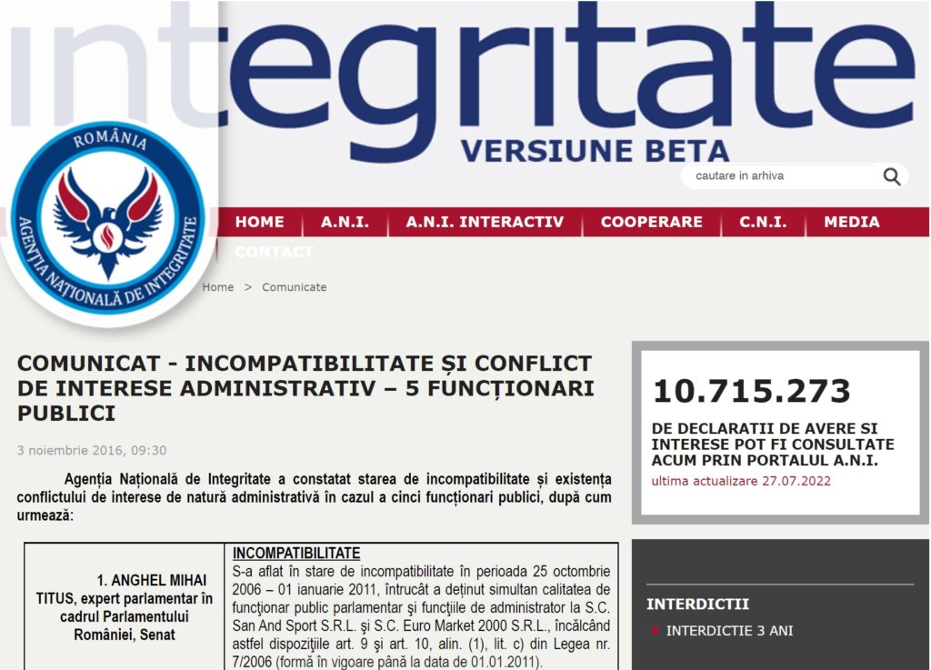 Mirela Deca asociat incompatibil