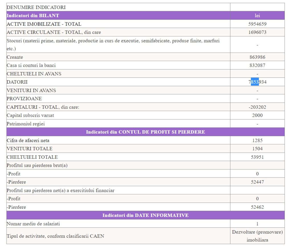 bilant premium imob