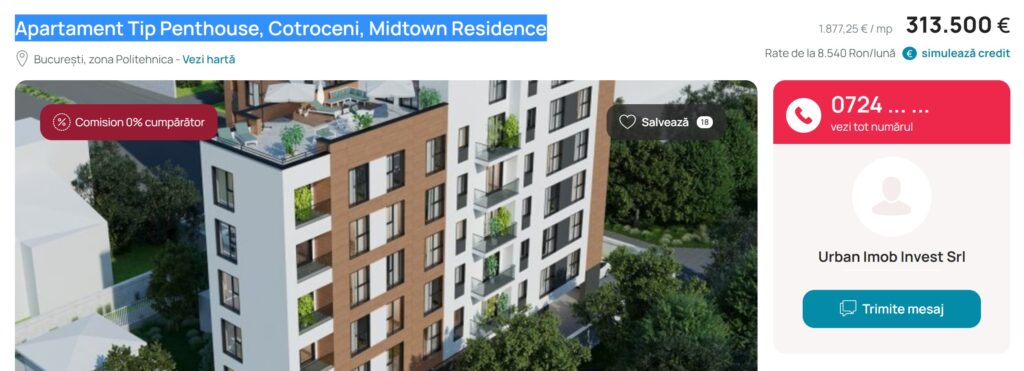 pret apartament