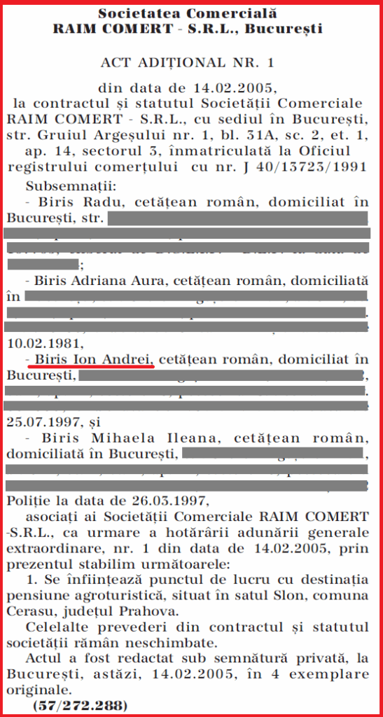 biris raim comert