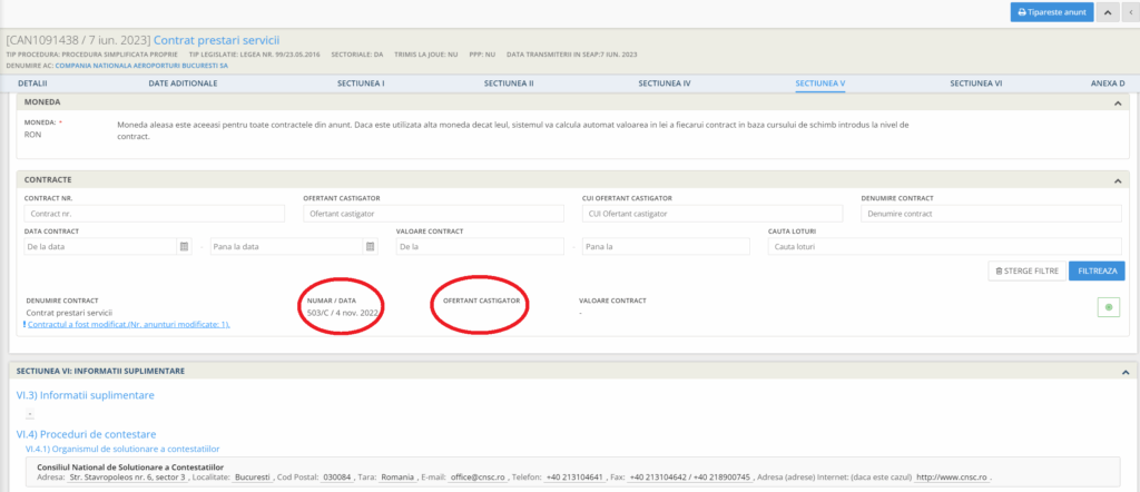 4 anunt fara ofertant
