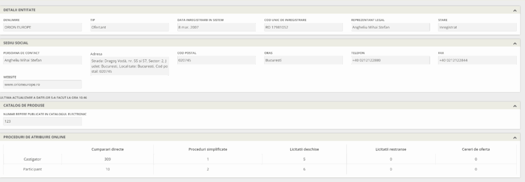 Orion Europe SRL