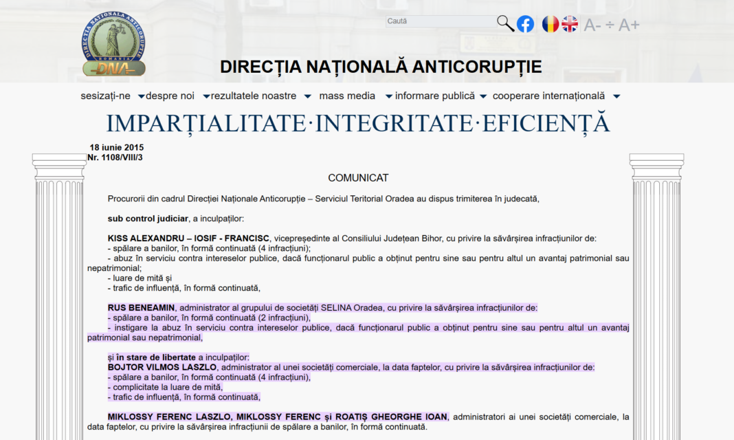 Omul lui Bolojan cadou de 20 de milioane de euro de la Primăria Oradea. Beneficiarul are colecție de acuzații de corupție 12 Beneamin Rus trimitere judecată